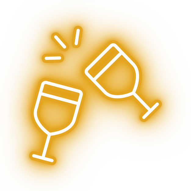 Neon yellow glasses icon