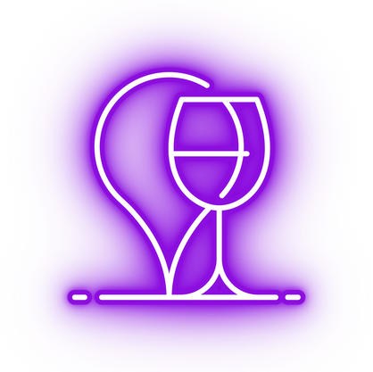 Neon purple location icon